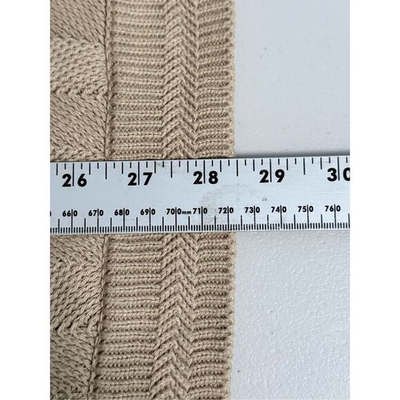 Vintage Chaps Ralph Lauren Sweater Mens L Beige Knit Eclectic Grandpa Fisherman - Picture 8 of 8